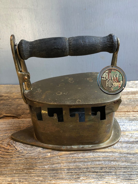 Antique Brass Coal Iron Old Brass Iron Iron Vintage Brass Etsy