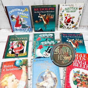 Vintage Christmas Little Golden Books Set of 11, Christmas Golden Books, Children&#39;s Books, Christmas Books, Kids Books, Little Golden Books