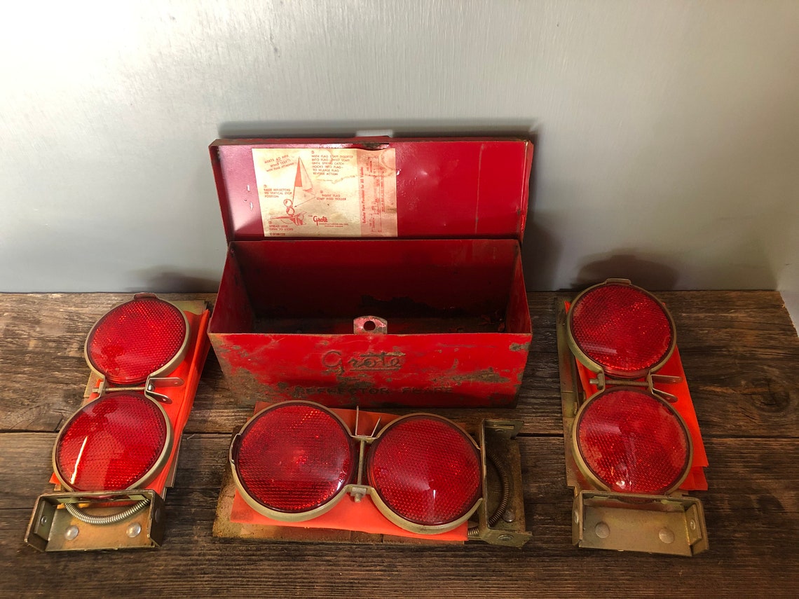 Vintage Grote Safety Emergency Reflector Flares & Flags Etsy