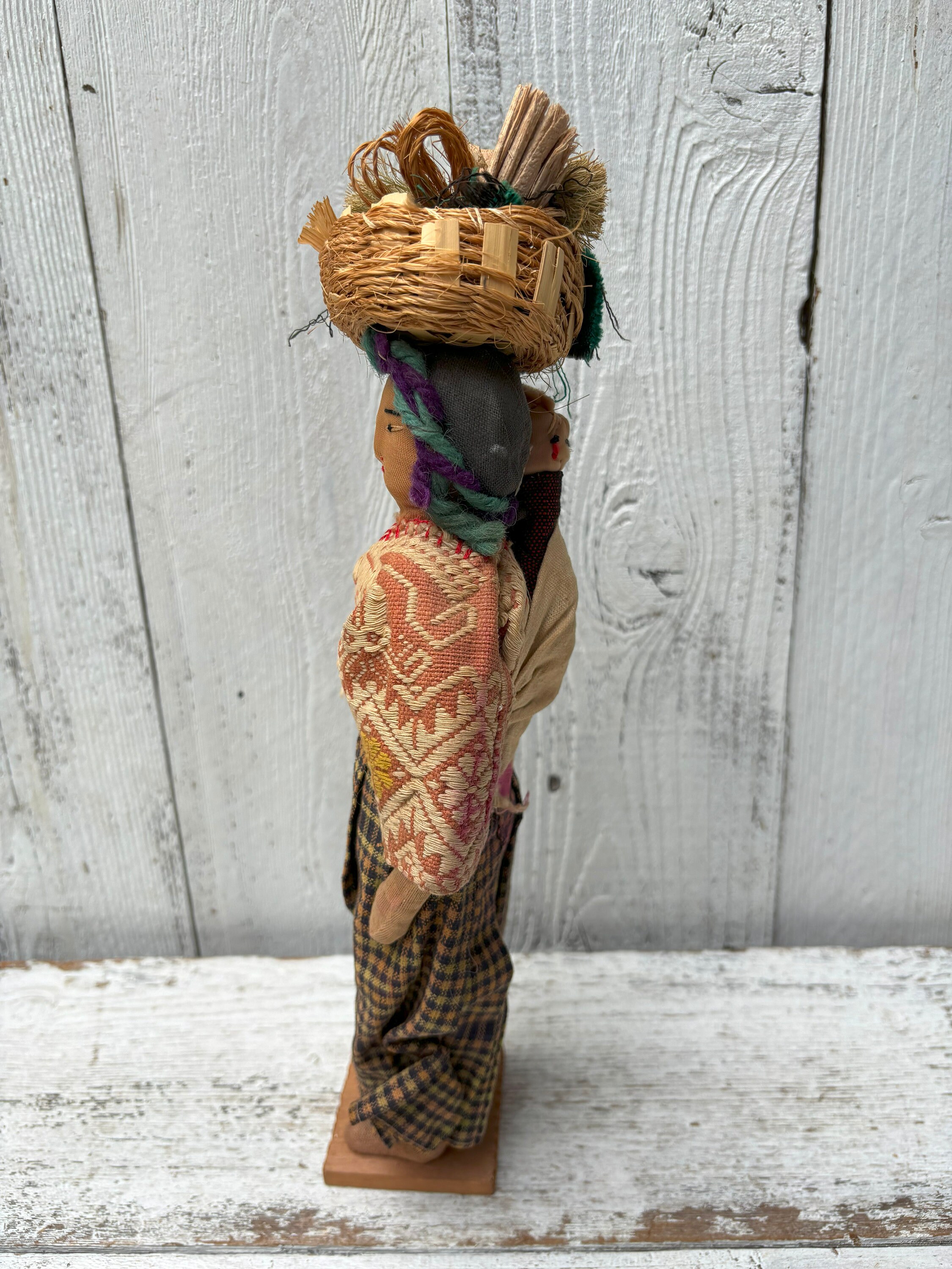 Vintage Guatemalan Folk Art Doll With Child, Handmade Cloth Figurine - Etsy
