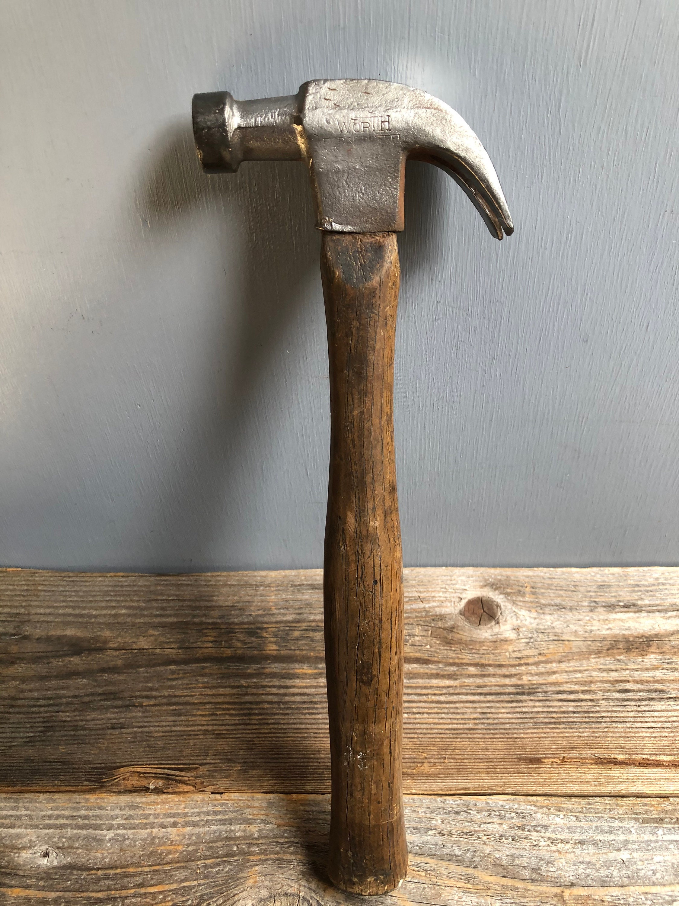Vintage Worth Forged Steel Claw Hammer, Claw Hammer, Antique Claw Hammer,  Wood Handled Claw Hammer, Hammer, Old Tools, Worth Co, USA -  Canada