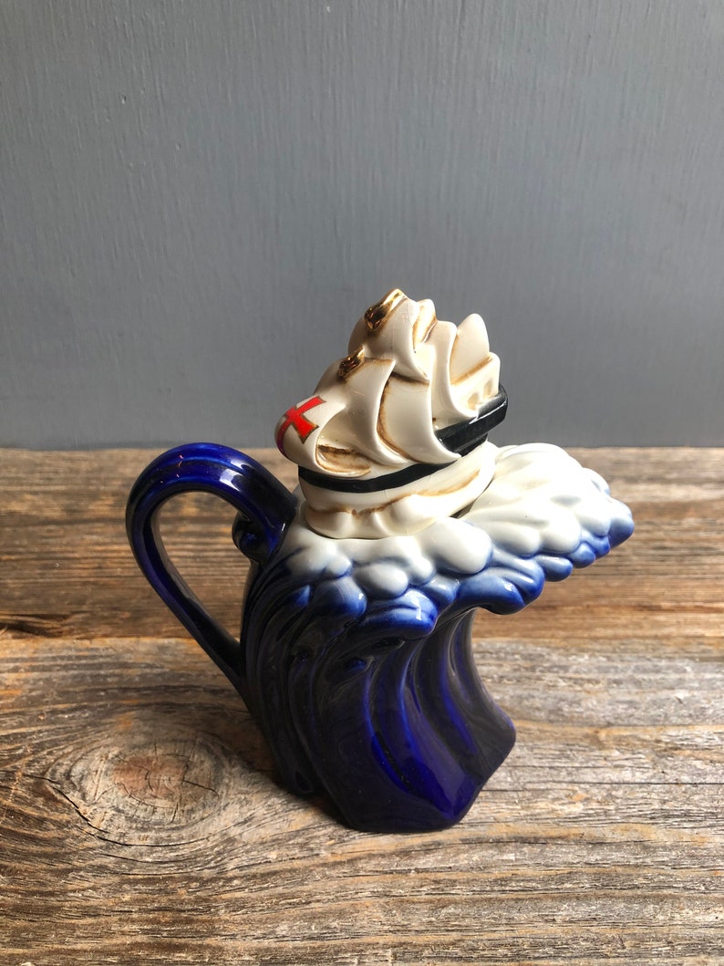 Vintage Cardew Design Mini Ship Upon the Seas Teapot,Made in England Cardew Designs Wave Ship England Ship Upon The Seas Teapot,1990/'s