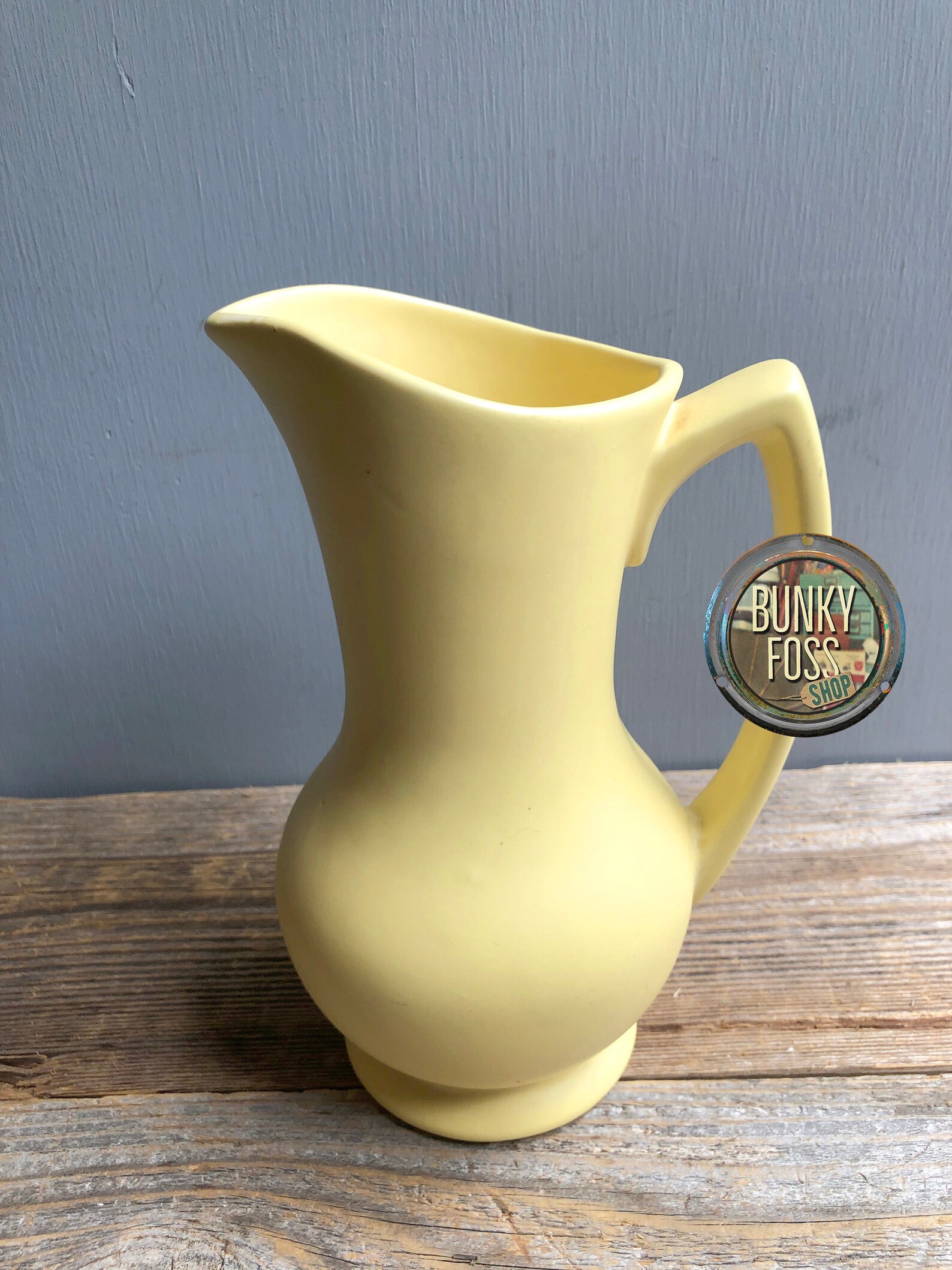 Vintage Mccoy Pottery Yellow Pitcher Vase Yellow Pitcher Etsy