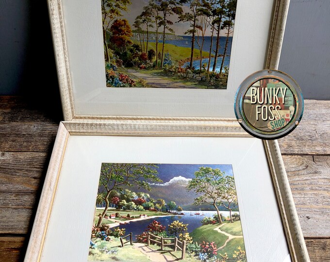 Vintage Eric Scott Signed Foil Framed Wall Art, Vintage Foil Art, Foil