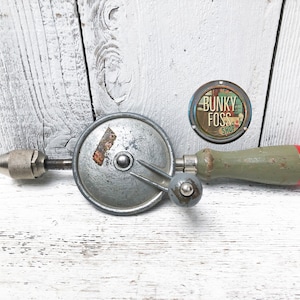 Vintage Stanley Egg Beater Hand Drill, Egg Beater Hand Drill, Stanley Hand Drill, Hand Tool, Hand Crank, Stanley Handyman Hand Drill, 1950&#39;s