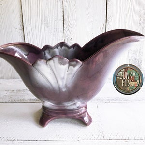 RARE! Vintage Johannes Brahm Mulberry Vase,Johnannes Brahm Vase, Footed Deco Vase,Mulberry Art Vase,Brahm Pottery Vase,Mulberry Vase, 1940&#39;s