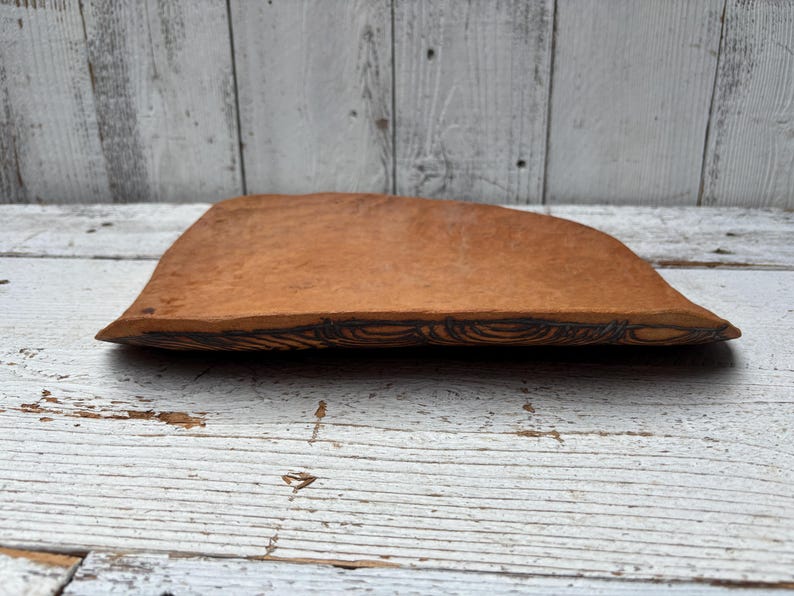 Vintage Hand Carved Coolamon Bowl, Australian Aboriginal Wood Burnt ...
