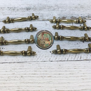 Vintage Amerock 155-1 Brass Drawer Pulls, Amerock Cabinet Handles, Vintage Brass Handles, Amerock Brass, Vintage Brass Hardware,1970s
