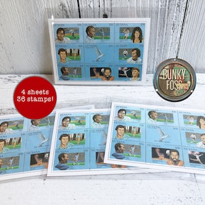 Vintage Authentic Guyana Athlete Stamps Featuring O.J. Simpson,MNH Shettlet, Famous Athletes, Stamps, Postal Stamps, Stamp Collecting, 1993