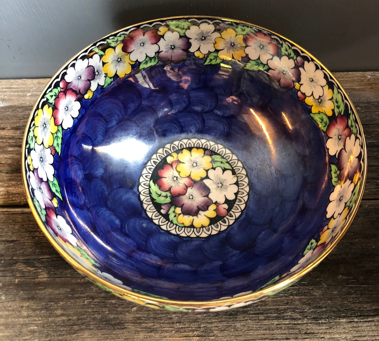 Rare Vintage Maling Newcastle Ontyne Blue Weaved Garland Etsy