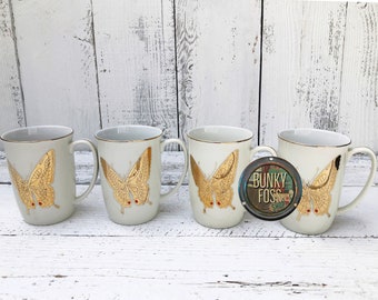 Vintage Takahashi Hand Painted Gold Butterfly Mugs, San Fransisco, Gold Butterflys, Coffee Mugs, Hand Painted Gold, Vintage Butterfly Mugs