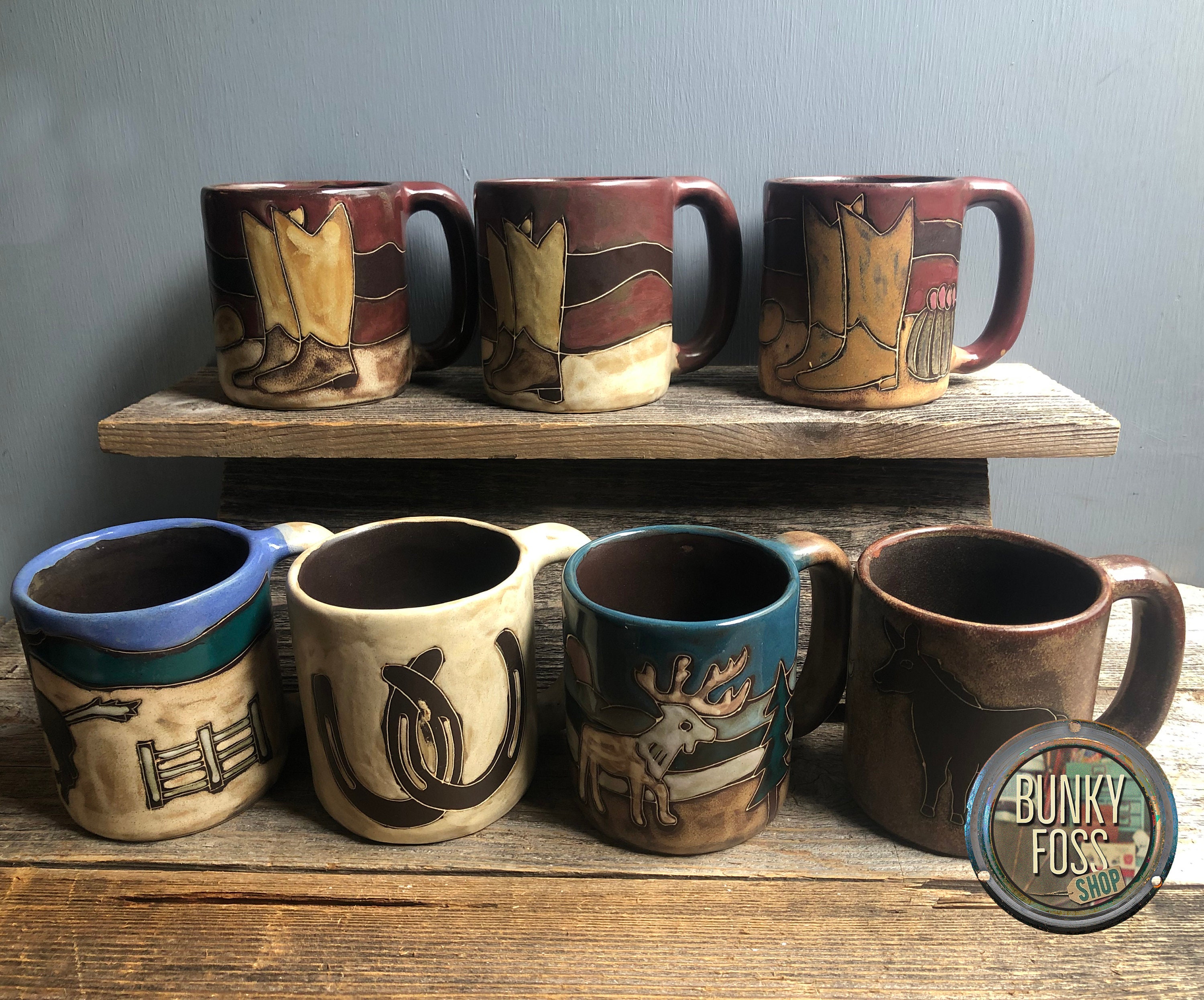 Vintage Mara Stoneware Mugs Mexican Stoneware Mara Mexico Etsy