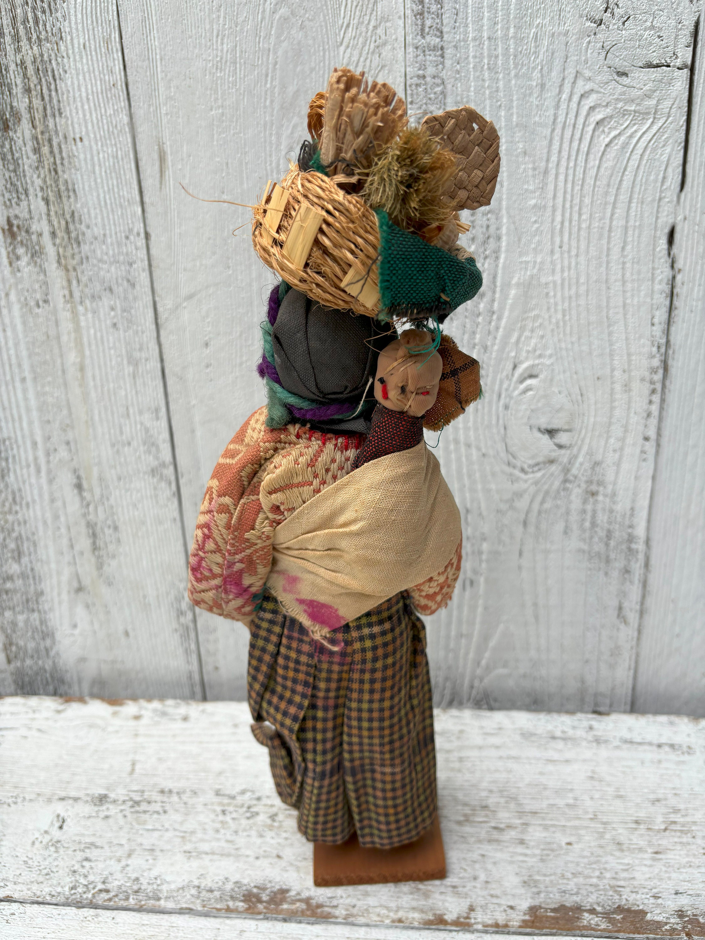 Vintage Guatemalan Folk Art Doll With Child, Handmade Cloth Figurine - Etsy