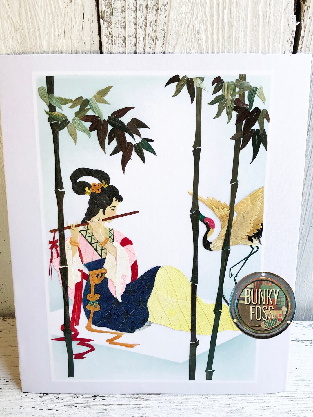 Vintage Asian Wheat Stalk Art on Silk, Hand Cut Straw Mosaic - Etsy