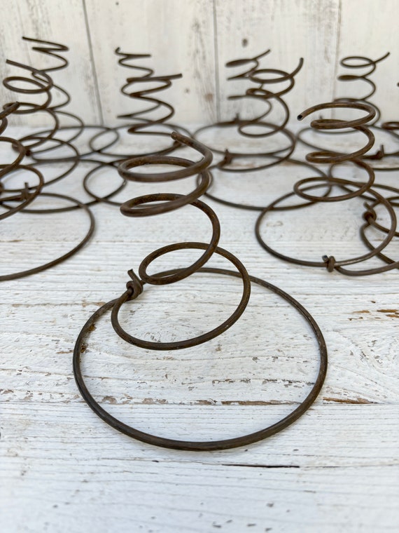 Vintage Bed Metal Spring Coils Bed Springs Spring Coils Crafting Coils Crafting Bed Springs Rusty Springs Upcycling Crafts Repurposed Etsy