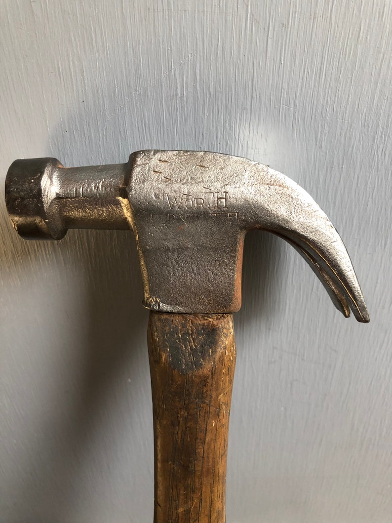 Vintage Worth Steel Claw Hammer Claw Hammer Antique Etsy