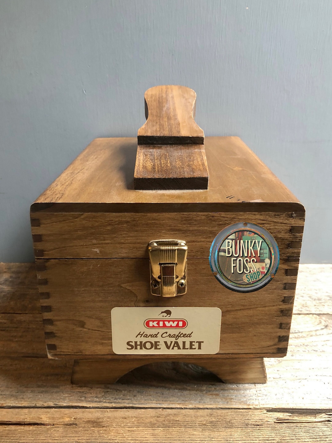 Vintage Kiwi Shoe Box Shoe Shine Valet Box Hand Crafted Shoe Etsy