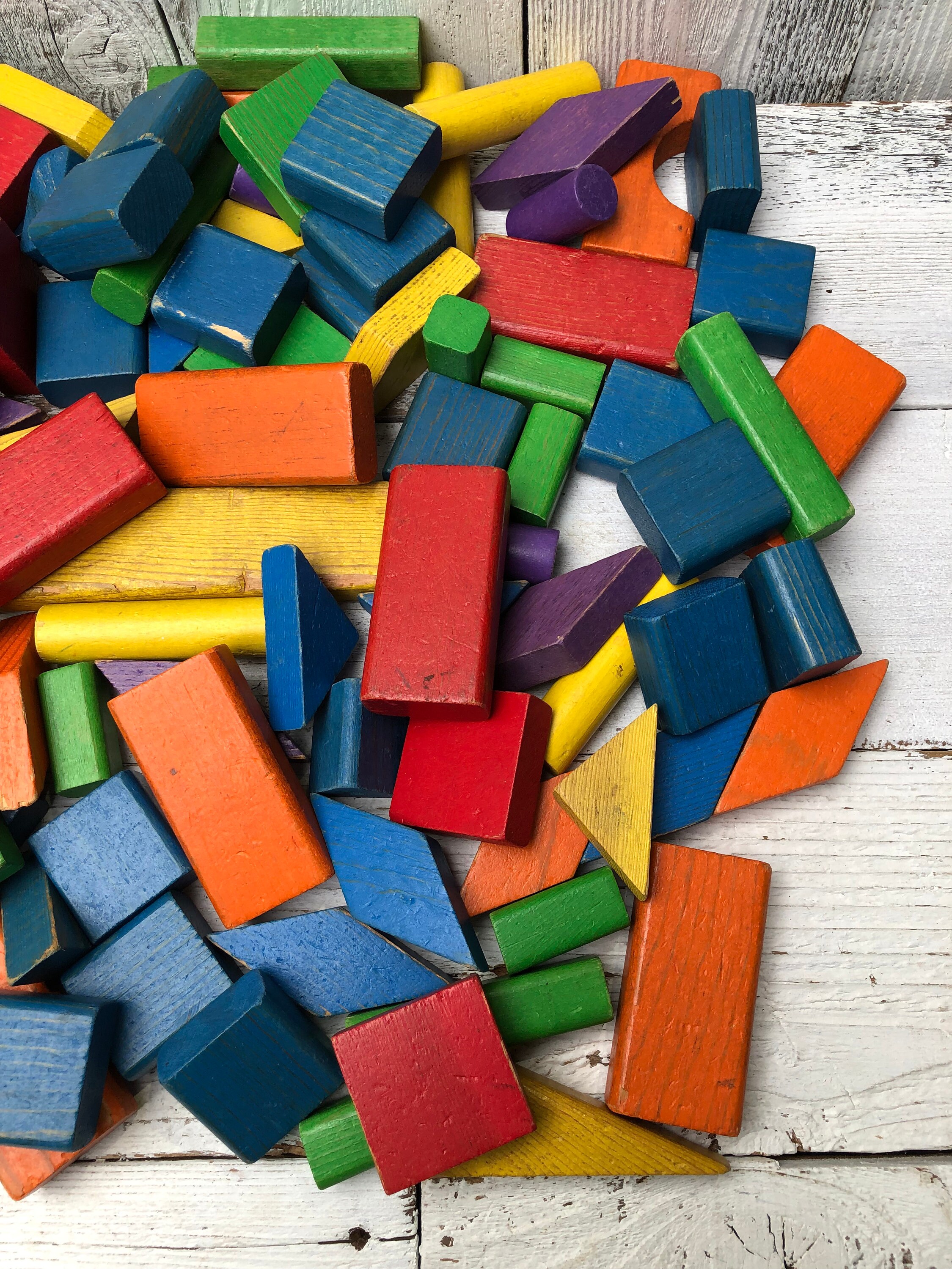 Vintage playskool cheap wooden blocks