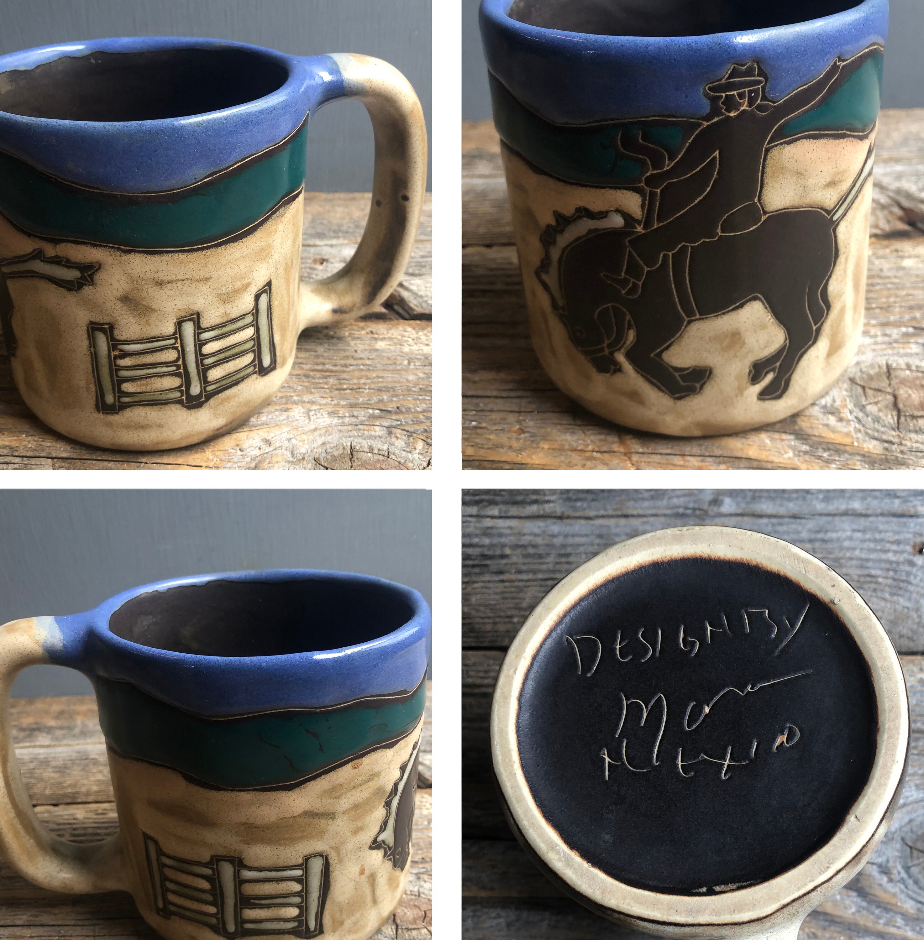 Vintage Mara Stoneware Mugs Mexican Stoneware Mara Mexico Etsy