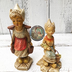 Vintage Copy Verb HM Dutch Girls Figurines,Copy Verb HM,Vintage Dutch Figurines, Holland, Dutch Girls Figurine, Nijmegen Holland, 1950&#39;s
