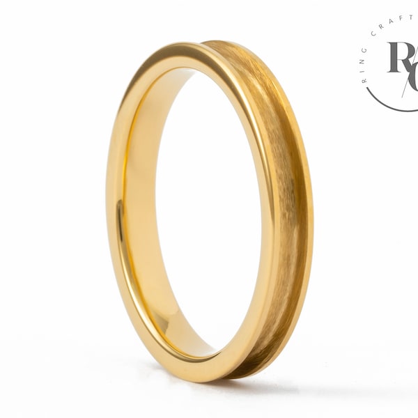 3.2mm Gold Tungsten Carbide Ring Core