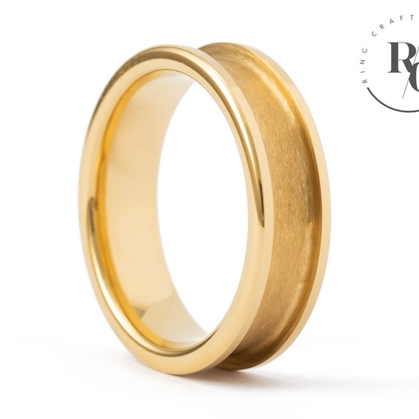 6mm Gold Tungsten Carbide Ring Core