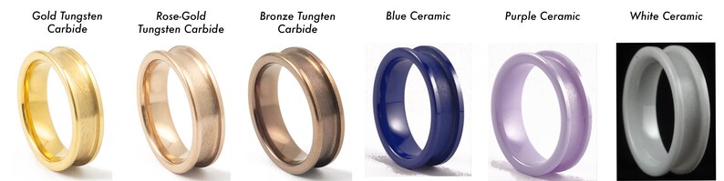 6mm Rose Gold Tungsten Carbide Ring liner