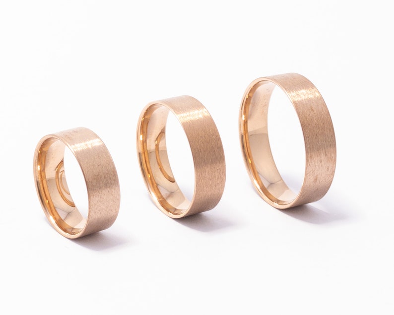 6mm Rose Gold Tungsten Carbide Ring liner