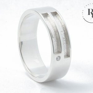 925 Sterling Silver Band with Resin Trays & Diamante