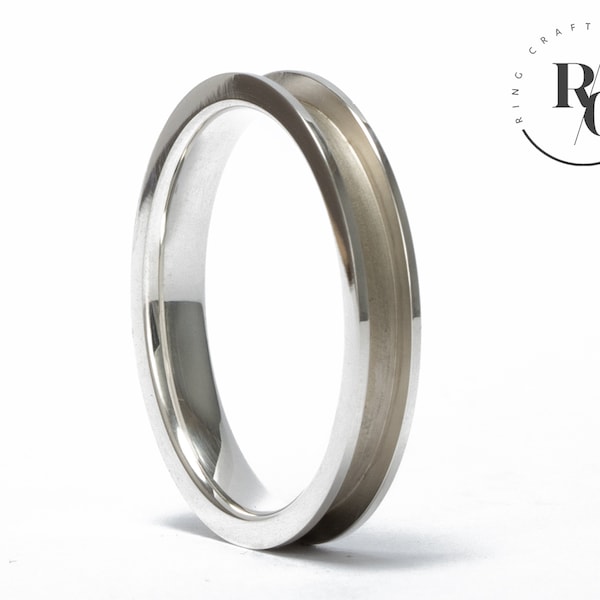 Noyau de bague en argent sterling 925 de 3,2 mm