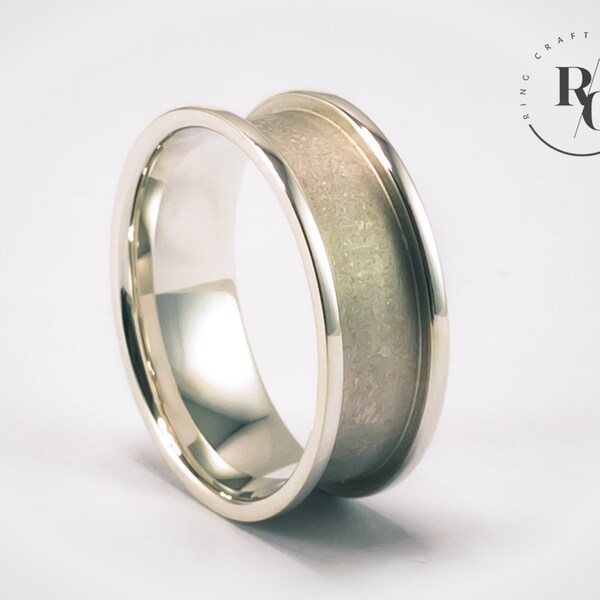 Solid Sterling Silver Inlay Blank Setting, Rough Casted, DYI Jewelry ...