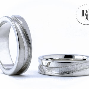 6mm Wave Inlay in 925 Sterling Silver