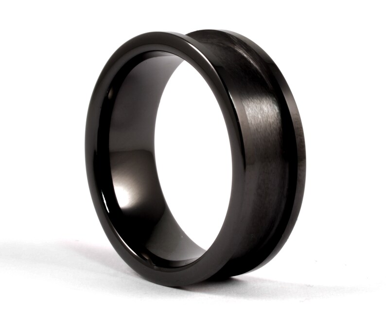 8mm Black Ceramic Ring Core Etsy