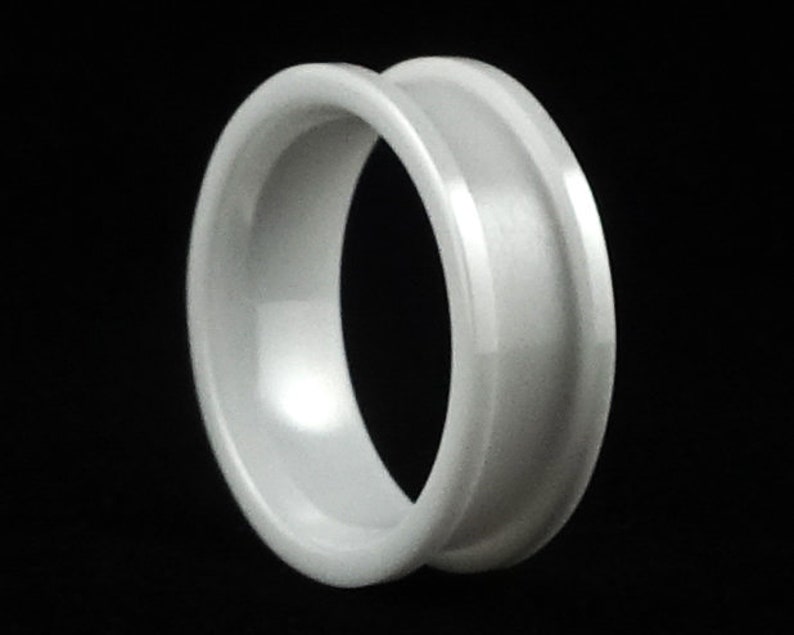 8mm White Ceramic Ring Core Etsy UK