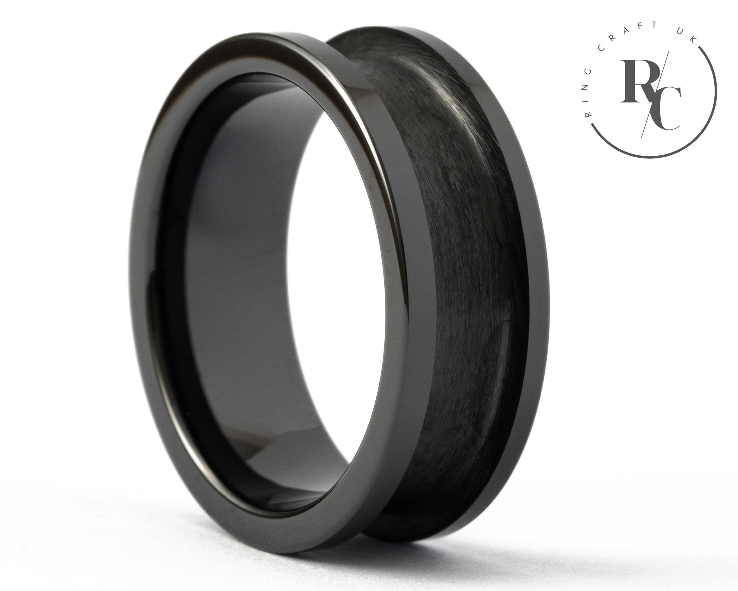 Black Ceramic Ring - Etsy