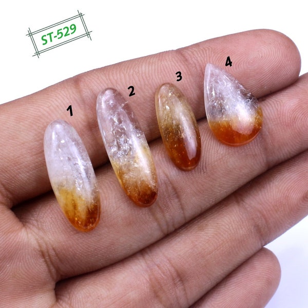 Bio Citrine Cabochon Loose Gemstone Semi Precious Gemstones Handmade