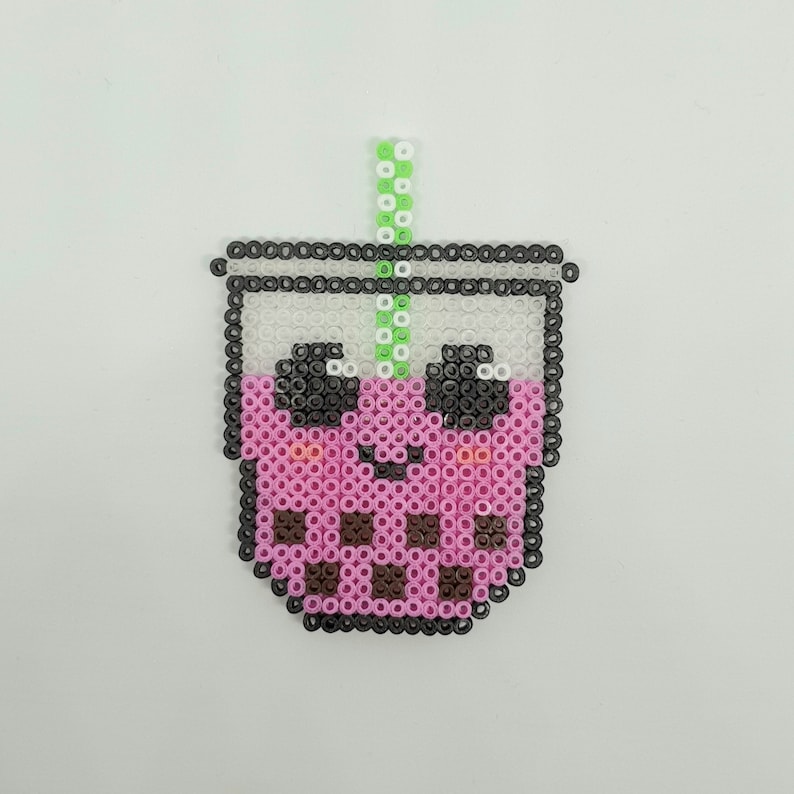 Mini Hama Beads Cute Bubble Tea Etsy