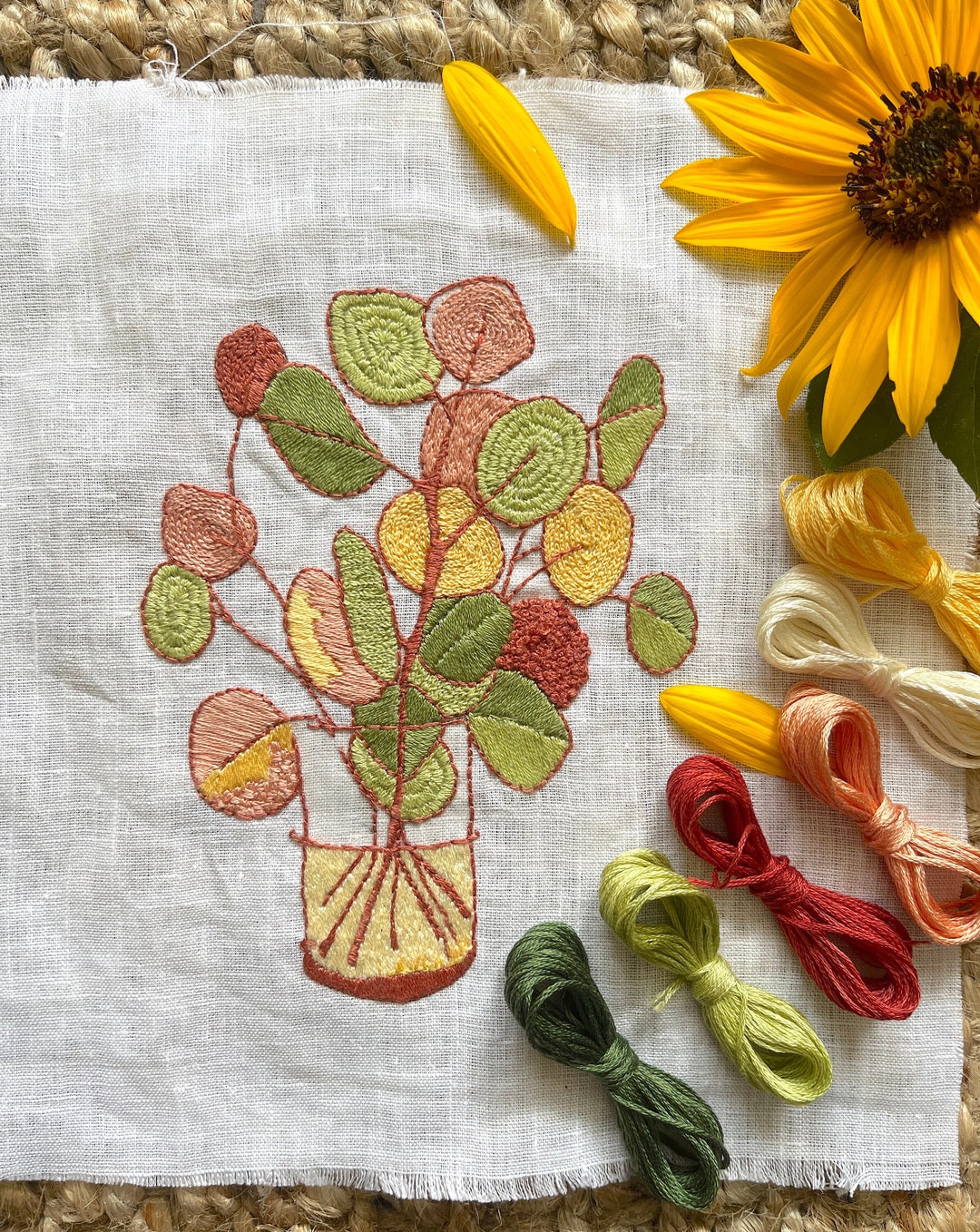 Beginner Embroidery Kit, Easy Embroidery Kit for Beginner, Eucalyptus