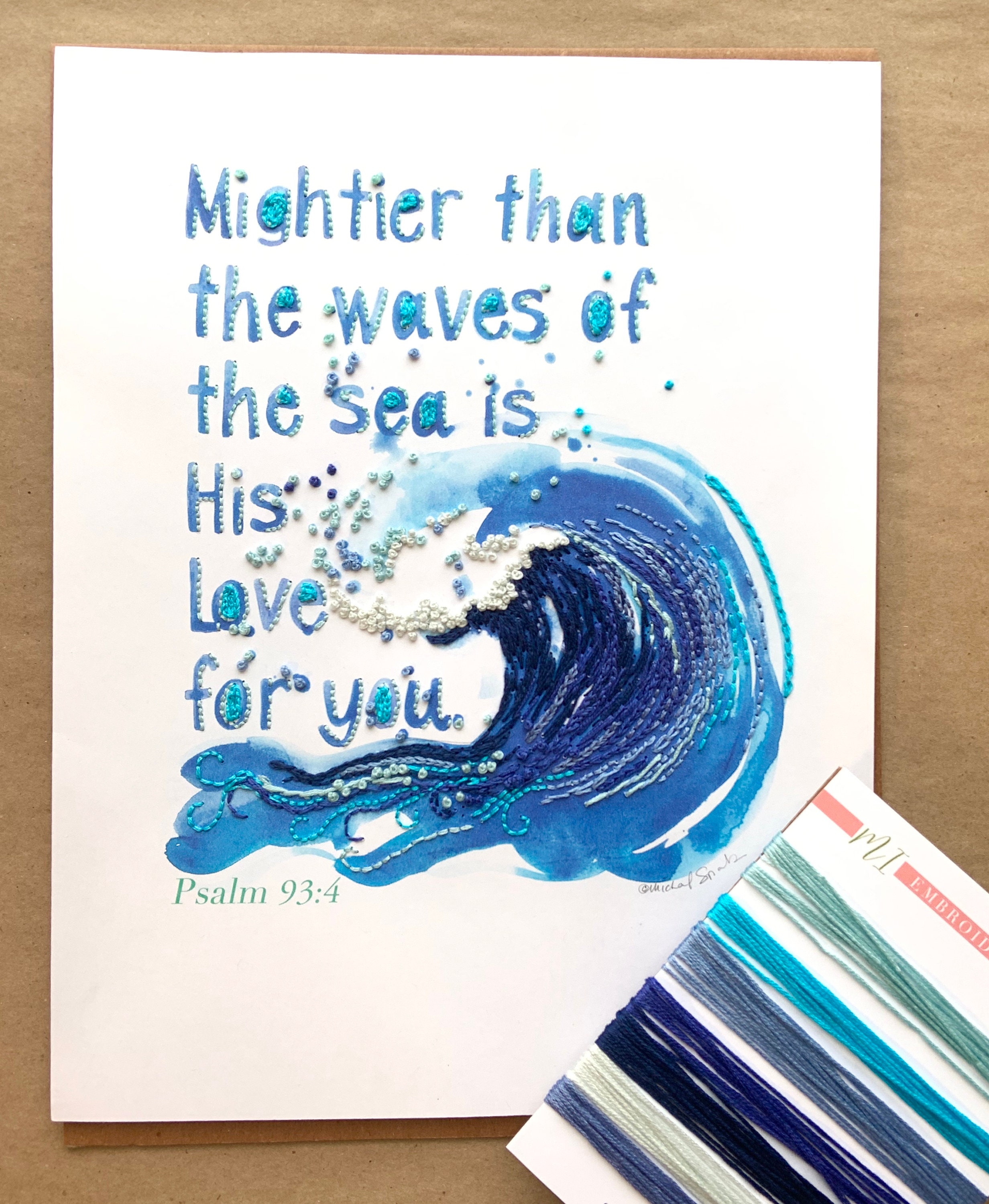 Christian Embroidery, Christian Art DIY, Scripture Embroidery Christian ...