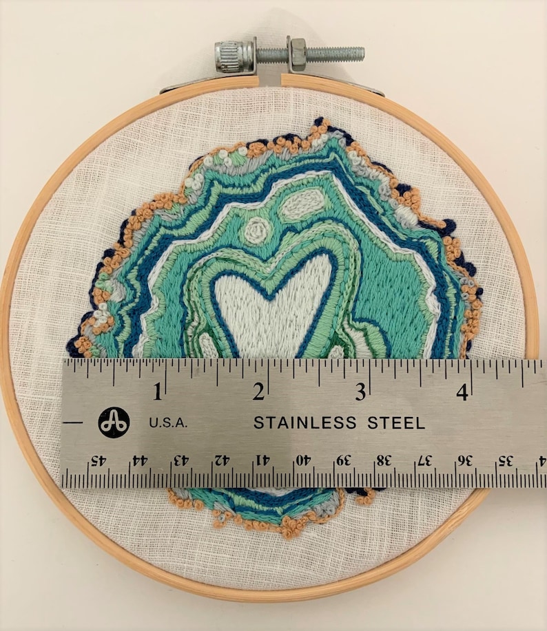 Emerald DIY Embroidery Kit Geode Sewing Kit Trendy Embroidery Kit Art Kit Geode Hand Embroidery Kit Embroidery Kit Embroidery design