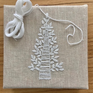 Scandinavian Style Christmas Tree, Tree Ornament, Embroidery Kit Christmas, Christmas Ornaments, Embroidery Ornament, Christmas craft Kit,