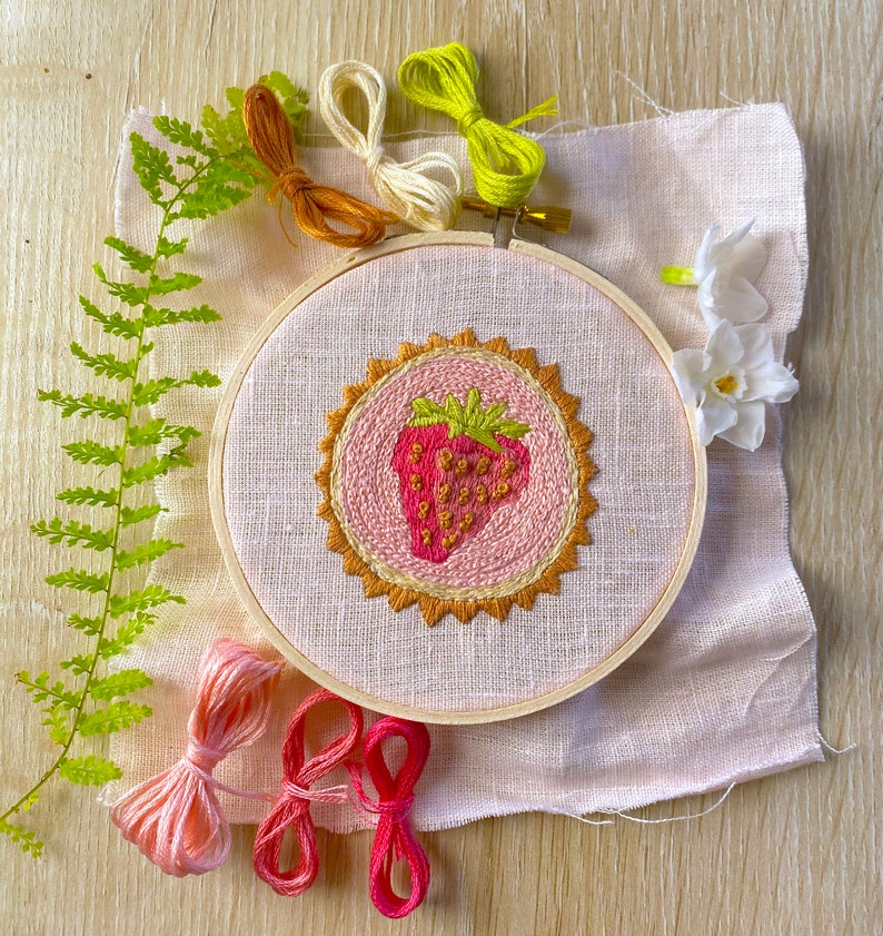 Hand Embroidery Kit, Beginner Embroidery Kit, Modern Embroidery Hoop Art, Embroidery Pattern image 1