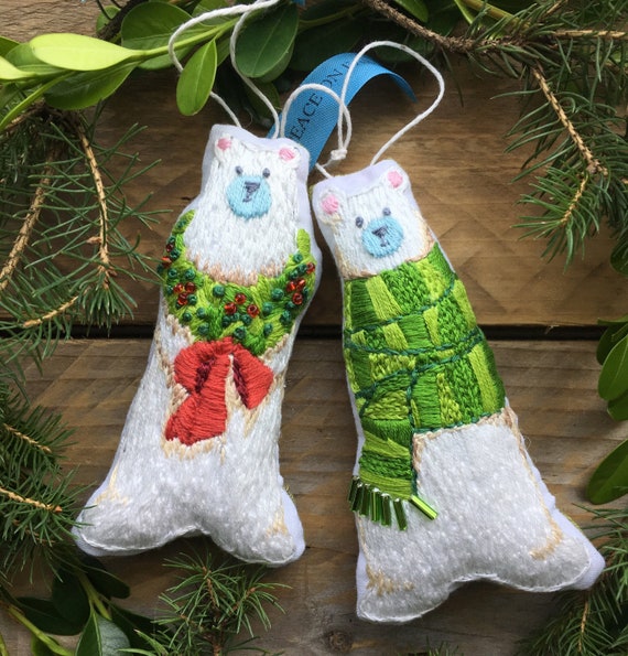 Christmas Embroidery Kitxmas Embroidery Kitornament Craft Etsy