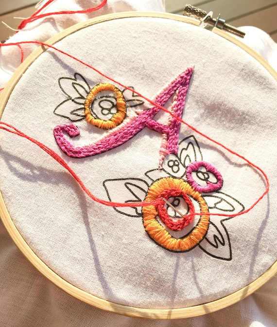 Hand Embroidery Kit Modern Embroidery Beginner Embroidery Etsy