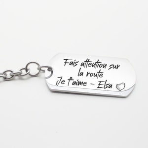 Porte-clés personnalisé Cadeau fête des Pères, Fête des mères, Cadeau permis, Cadeau Concours, Cadeau motard, Cadeau témoin mariage image 5