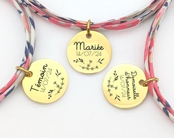 Pulsera personalizada para damas de honor, pulsera para despedida de soltera, pulsera para el equipo de la novia, recuerdo para invitados de boda, regalo para damas de honor