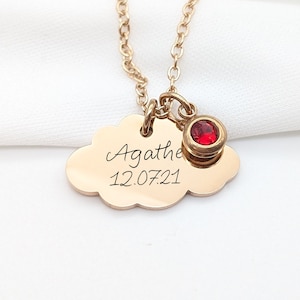 Collier Personnalisé pour enfant, Bijou prénom, Cadeau communion, Cadeau de naissance, Cadeau baptême, Bijou enfant avec prénom image 1