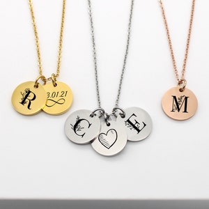 Floral initial necklace - Personalized women's necklace, Mom necklace, Godmother, Mother's Day gift, Personalized Bridesmaid gift