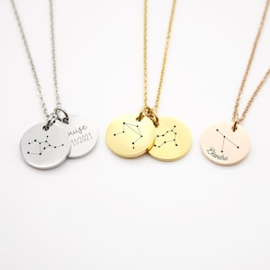 Customizable necklace with constellation to engrave • Personalized necklace for women, Gift for mom, godmother, Birth gift