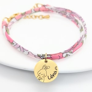 Personalized Liberty children's bracelet, first name bracelet, Easter gift, Baptism gift, Birth gift, Big sister gift, Children's jewelry